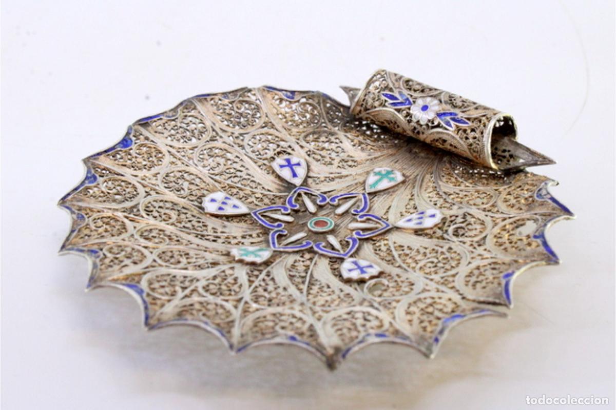 Antig&uuml;edades: Soporte para anillos de plata - Foto 2