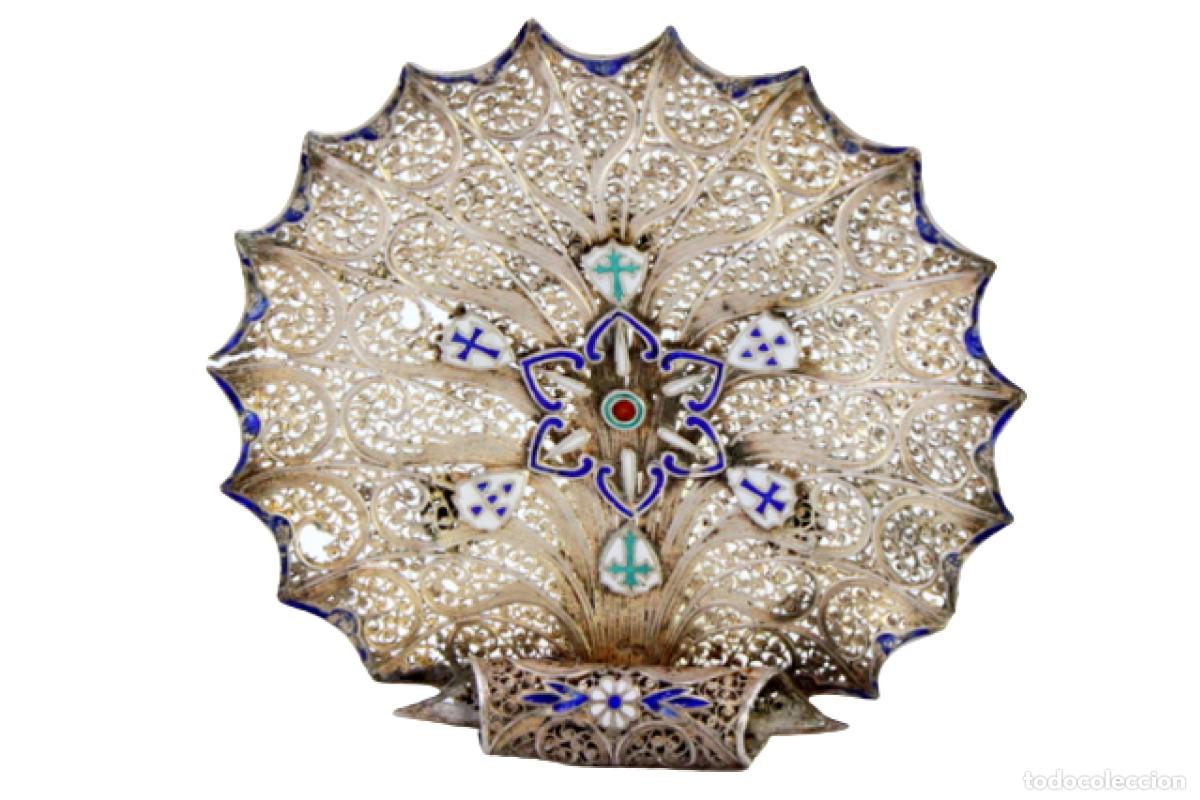 Antig&uuml;edades: Soporte para anillos de plata - Foto 1