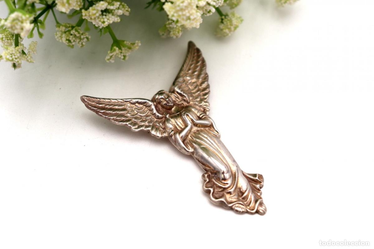 Antig&uuml;edades: &Aacute;ngel guardi&aacute;n en plata - Foto 2