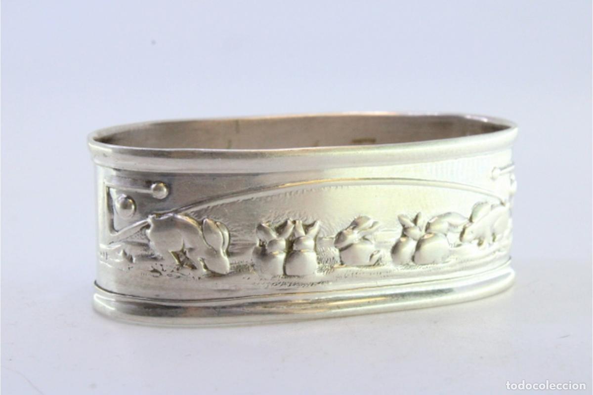 Antig&uuml;edades: Anillo para servilletas de plata - Foto 6
