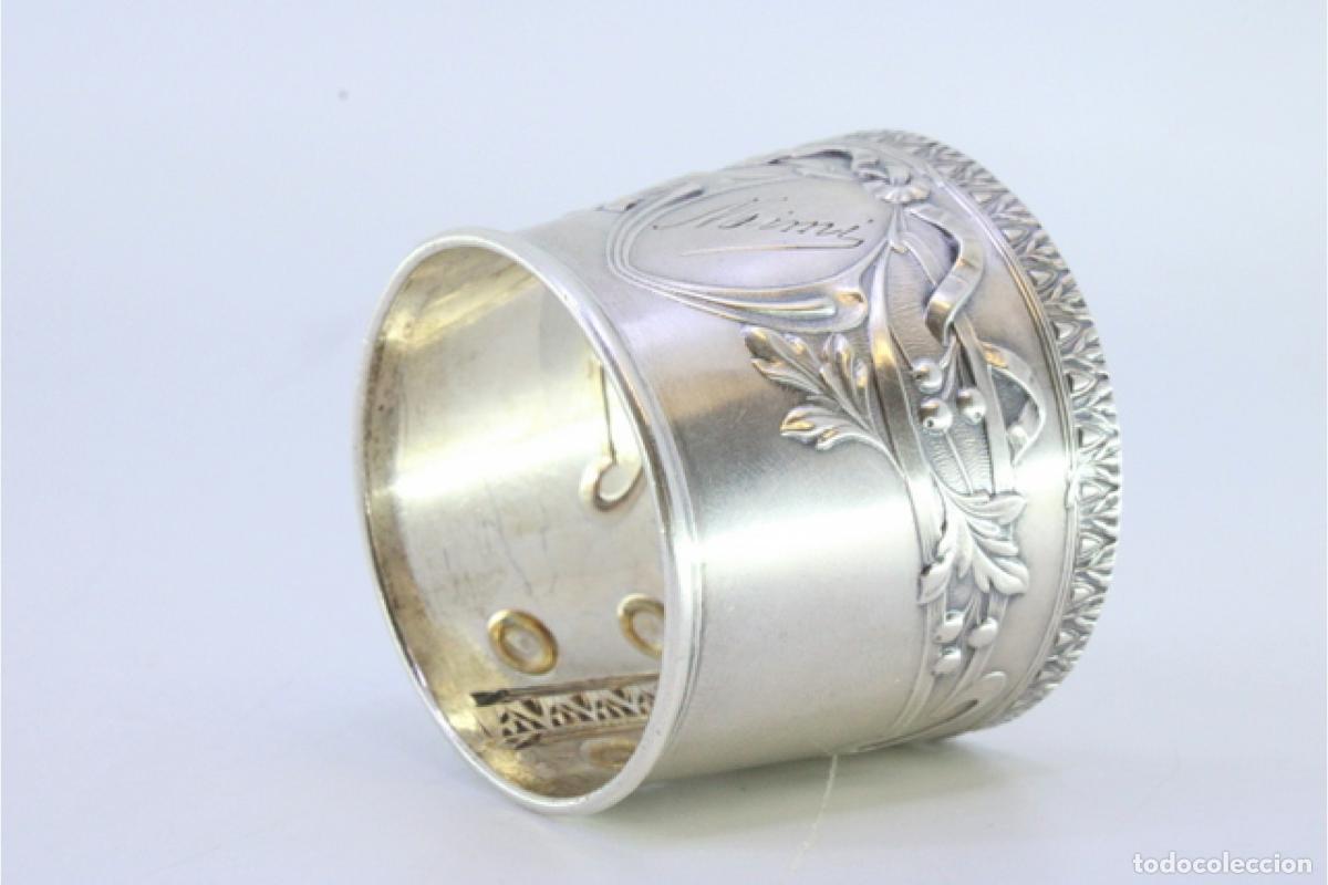 Antig&uuml;edades: Anillo para servilletas de plata - Foto 4