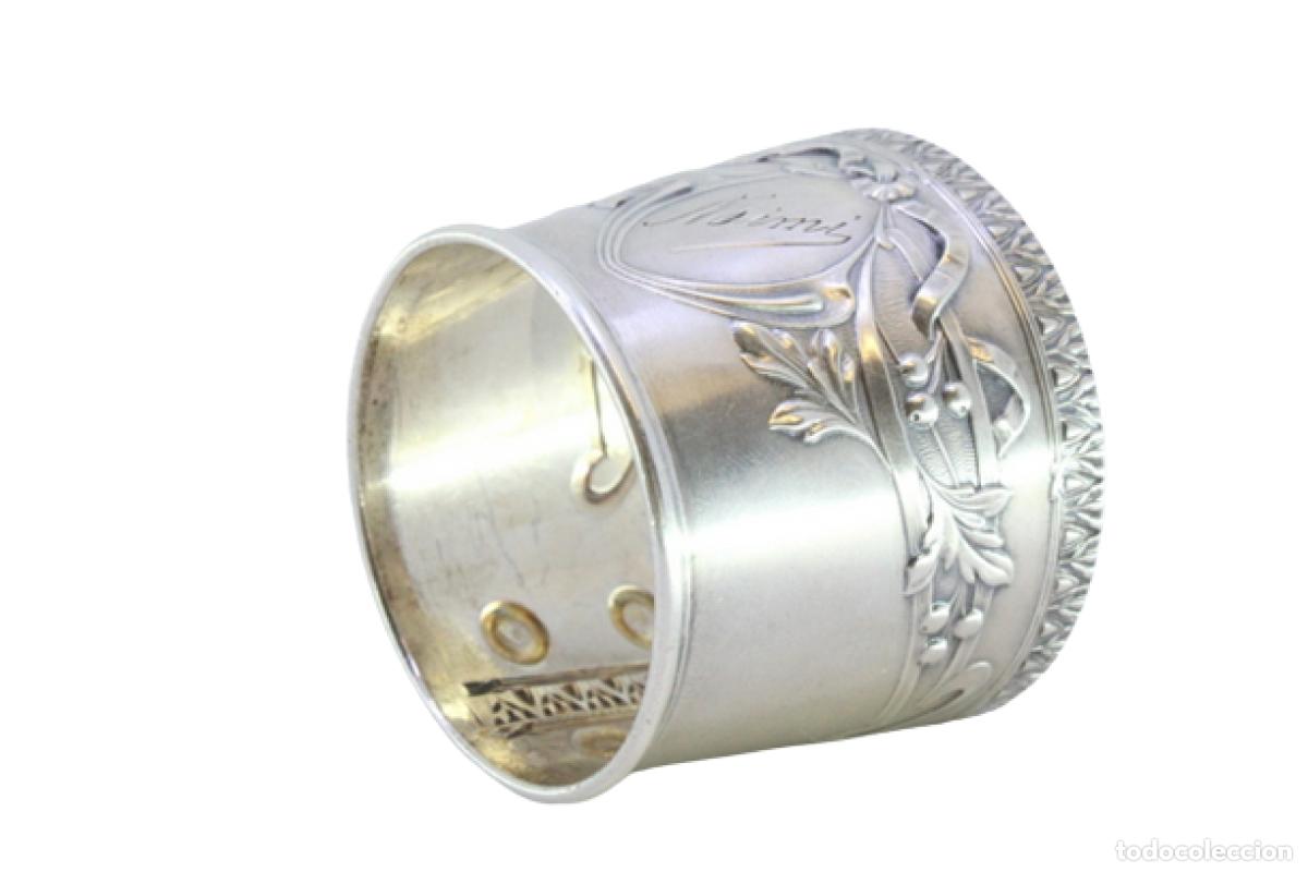 Antig&uuml;edades: Anillo para servilletas de plata - Foto 1