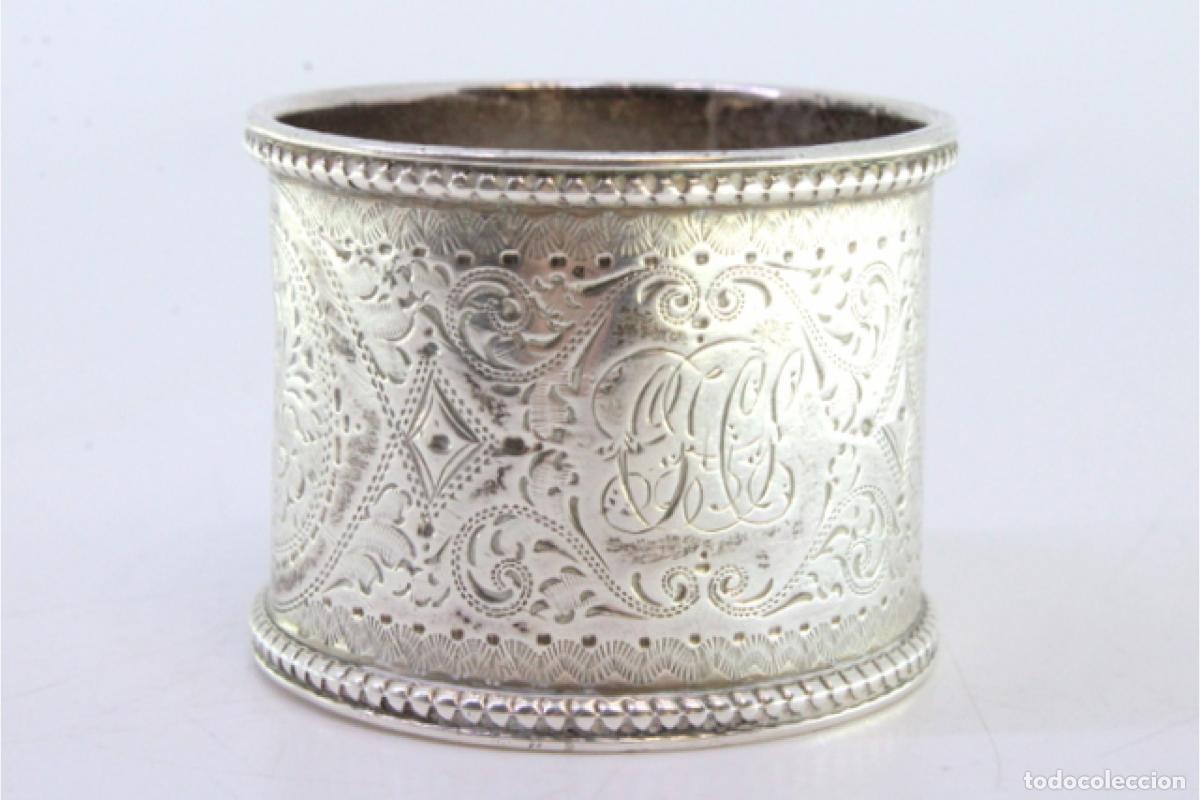 Antig&uuml;edades: Anillo para servilletas de plata - Foto 2