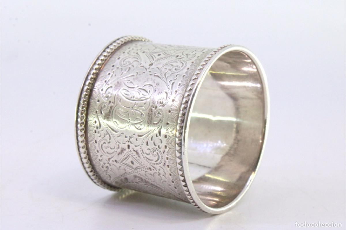 Antig&uuml;edades: Anillo para servilletas de plata - Foto 3