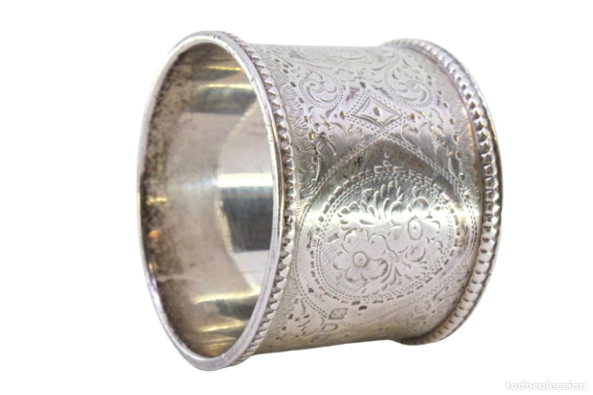 Antig&uuml;edades: Anillo para servilletas de plata - Foto 1