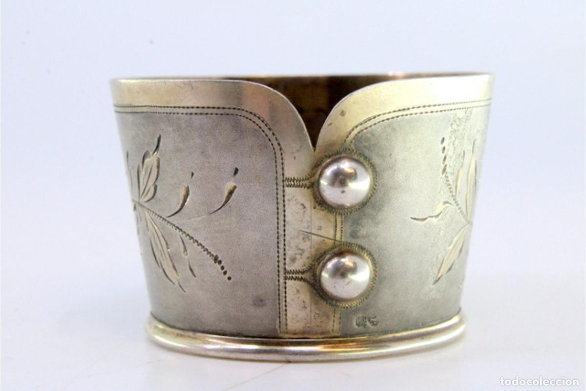 Antig&uuml;edades: Anillo para servilletas de plata - Foto 2