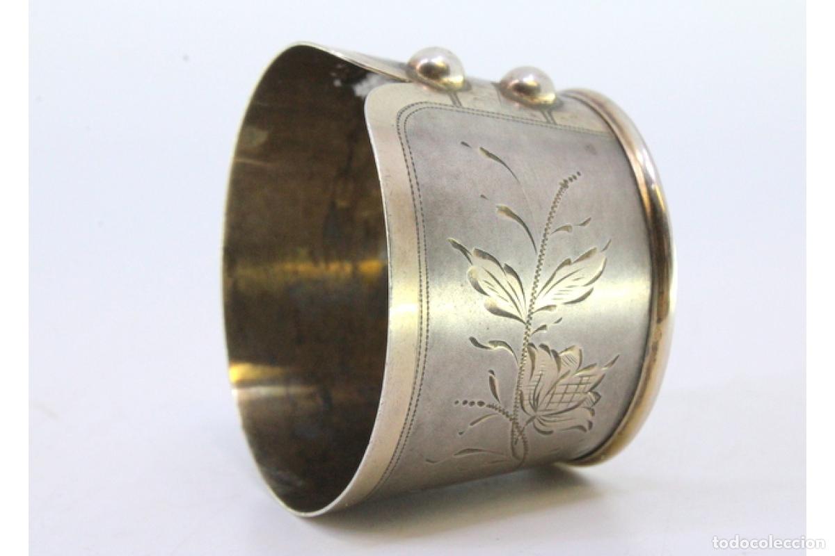 Antig&uuml;edades: Anillo para servilletas de plata - Foto 4