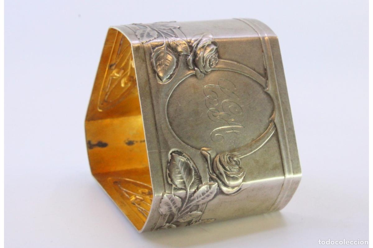 Antig&uuml;edades: Anillo para servilletas de plata - Foto 4