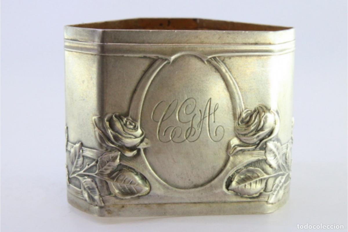 Antig&uuml;edades: Anillo para servilletas de plata - Foto 5