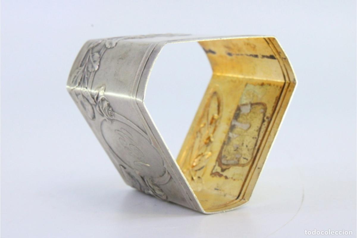 Antig&uuml;edades: Anillo para servilletas de plata - Foto 6