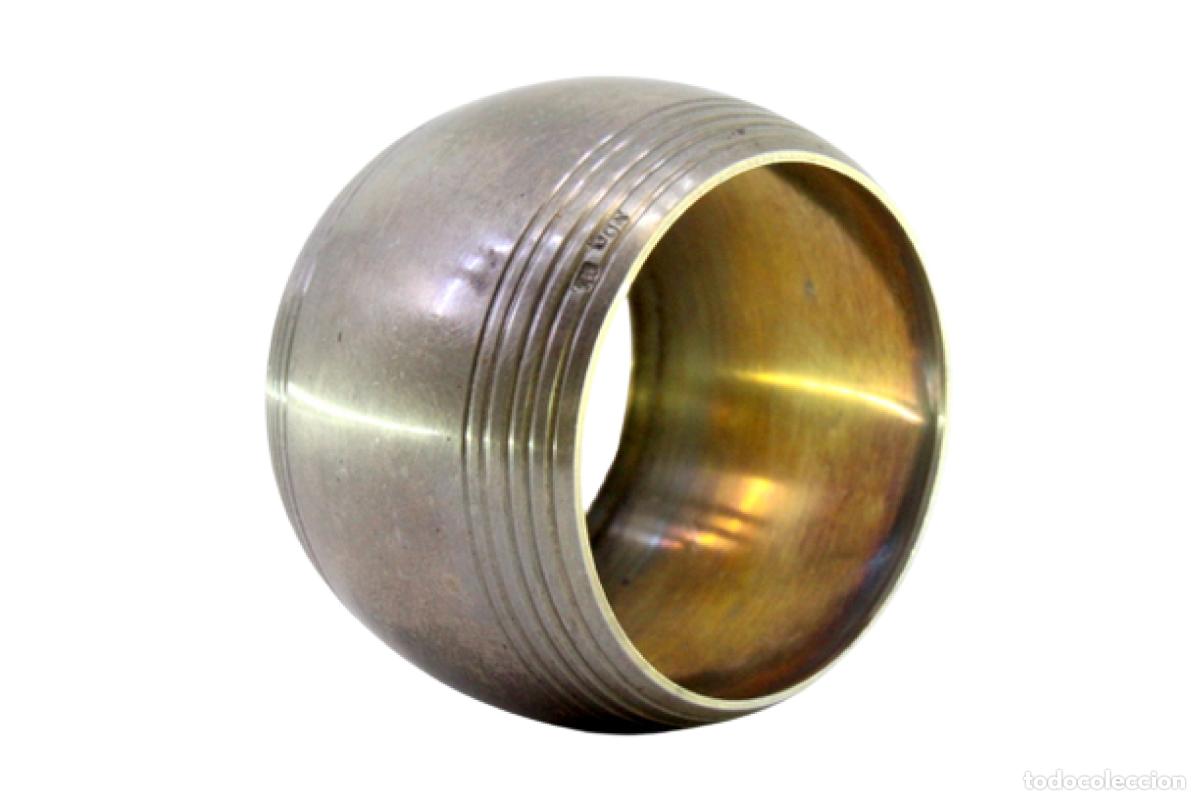 Antig&uuml;edades: Anillo para servilletas de plata - Foto 1