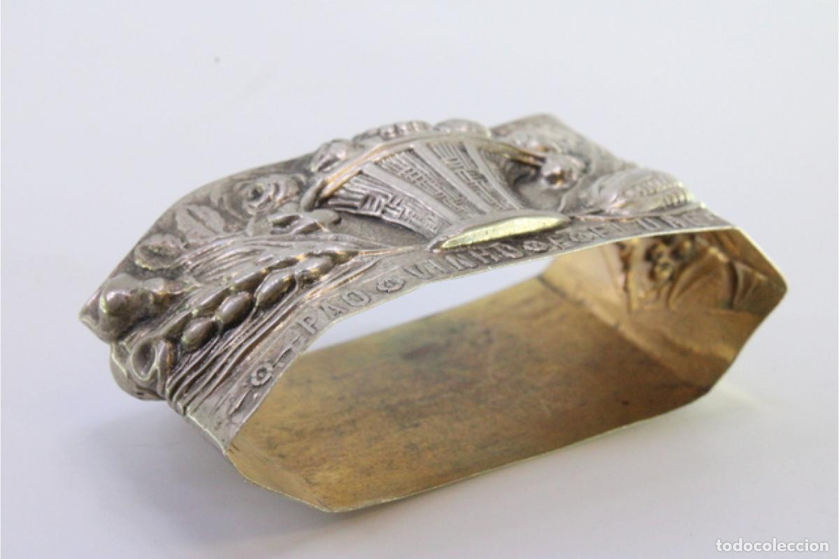 Antig&uuml;edades: Anillo para servilletas de plata - Foto 2