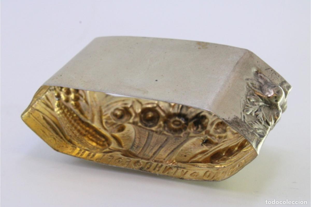 Antig&uuml;edades: Anillo para servilletas de plata - Foto 6