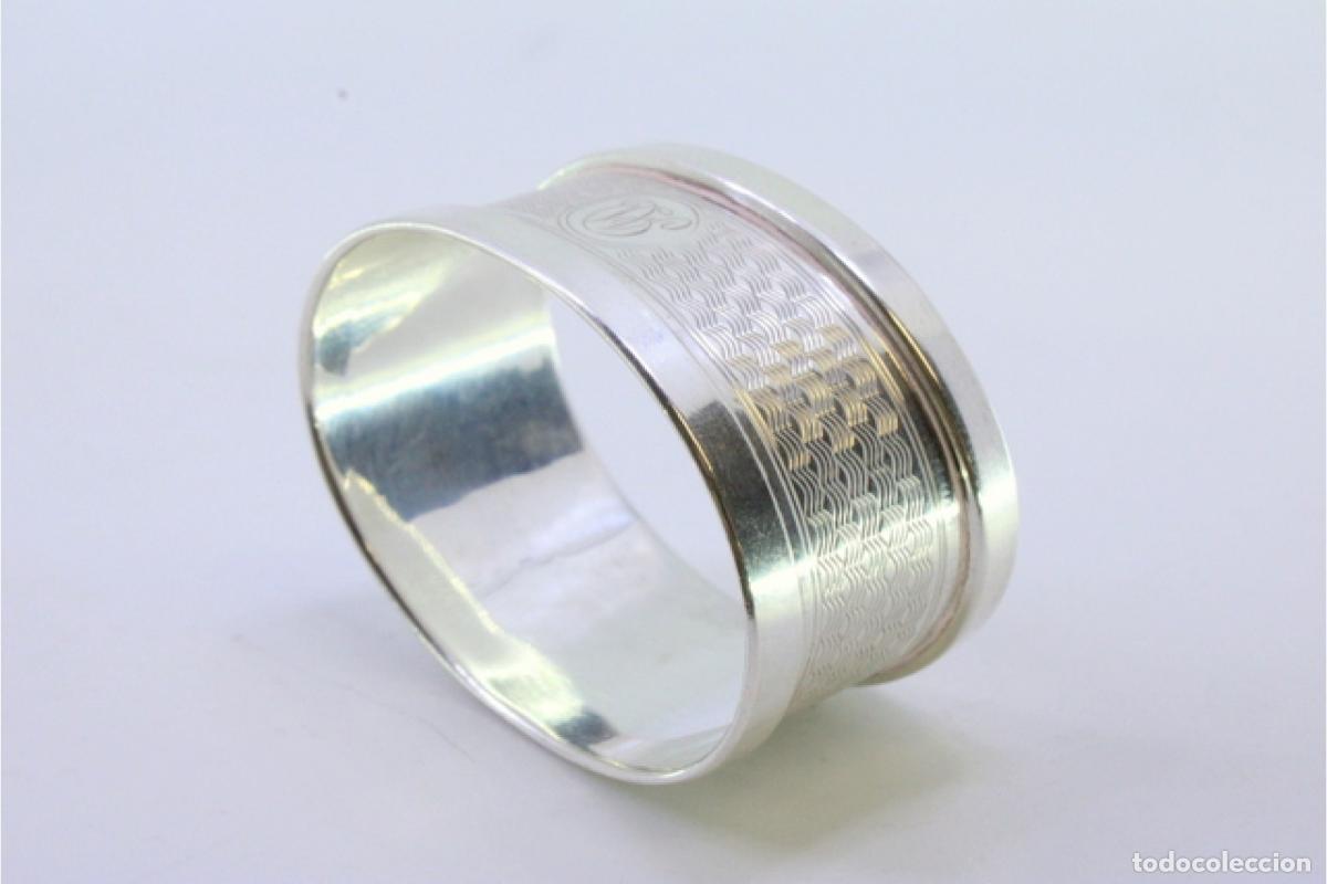 Antig&uuml;edades: Anillo para servilletas de plata - Foto 2