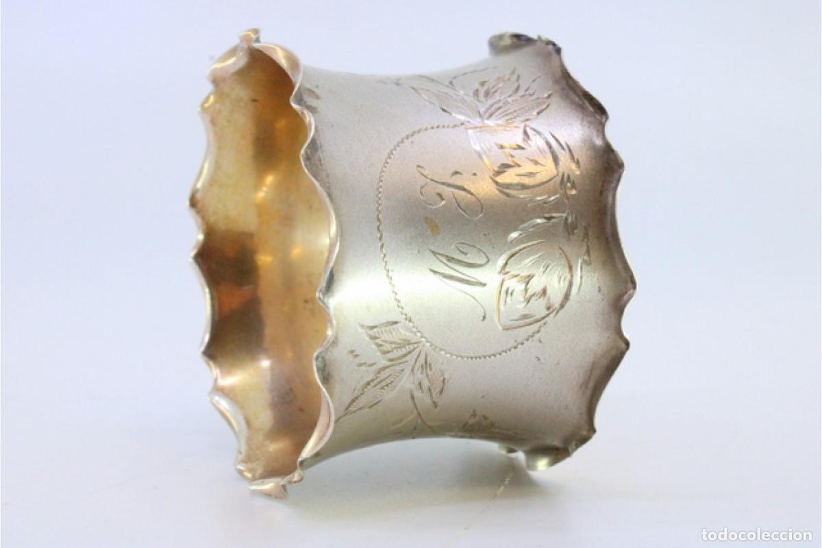 Antig&uuml;edades: Anillo para servilletas de plata - Foto 4