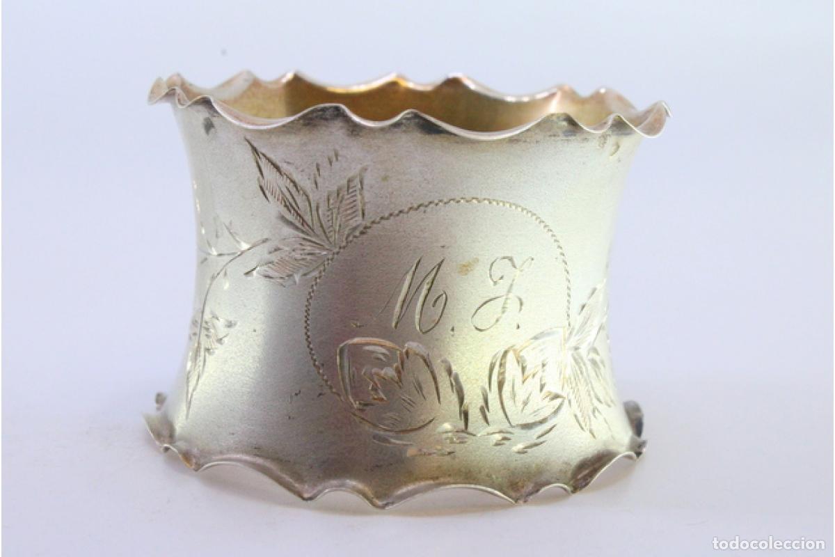 Antig&uuml;edades: Anillo para servilletas de plata - Foto 6