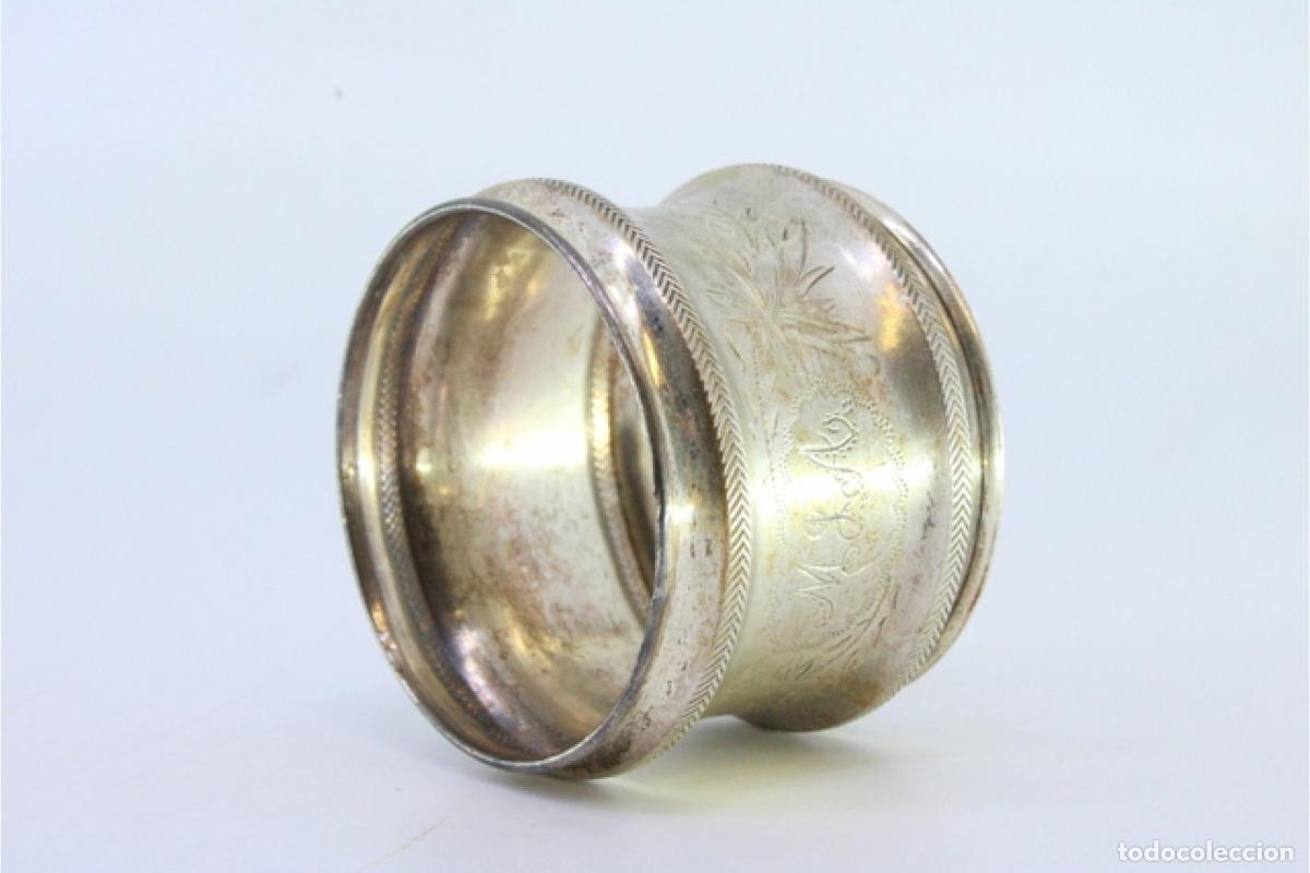 Antig&uuml;edades: Anillo para servilletas de plata - Foto 3