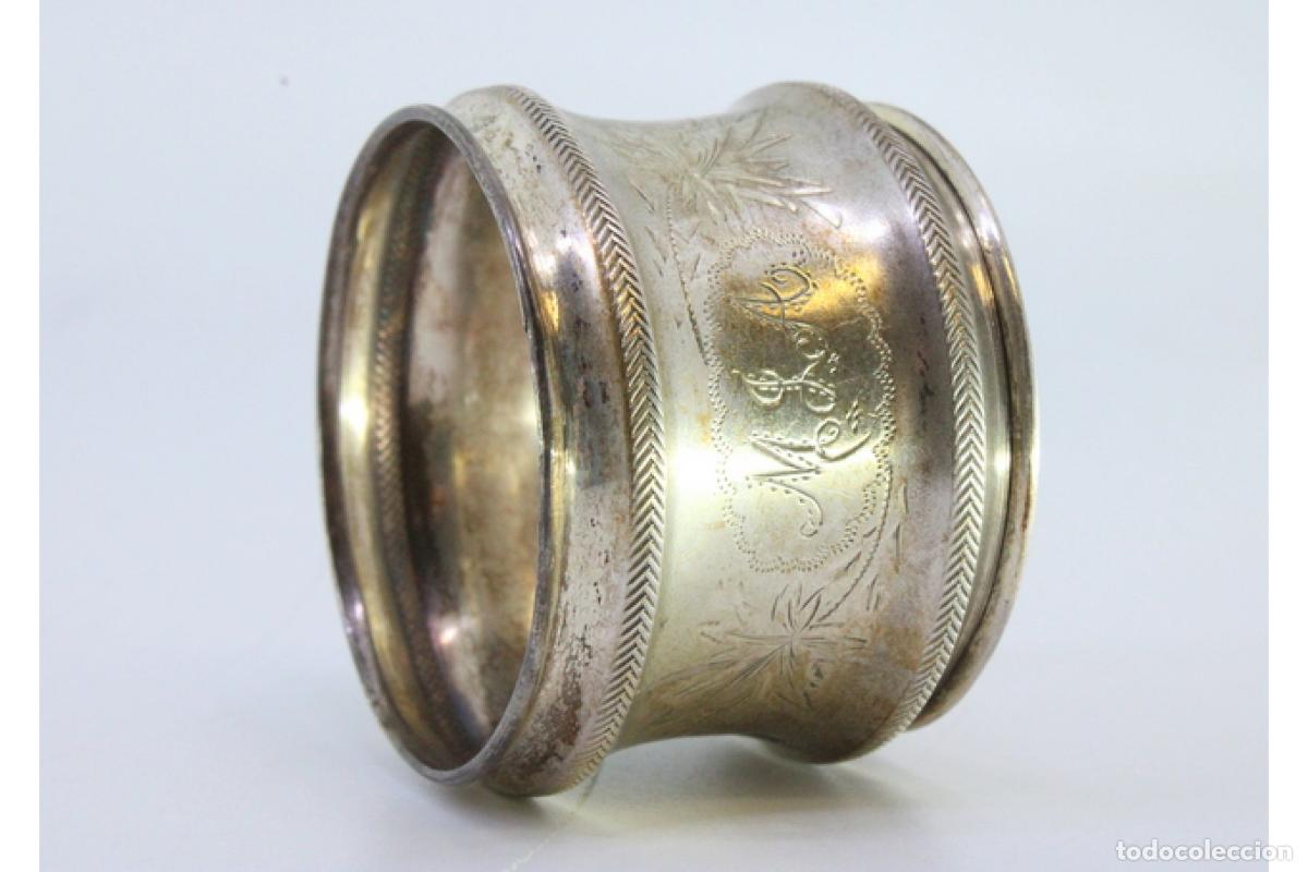 Antig&uuml;edades: Anillo para servilletas de plata - Foto 4