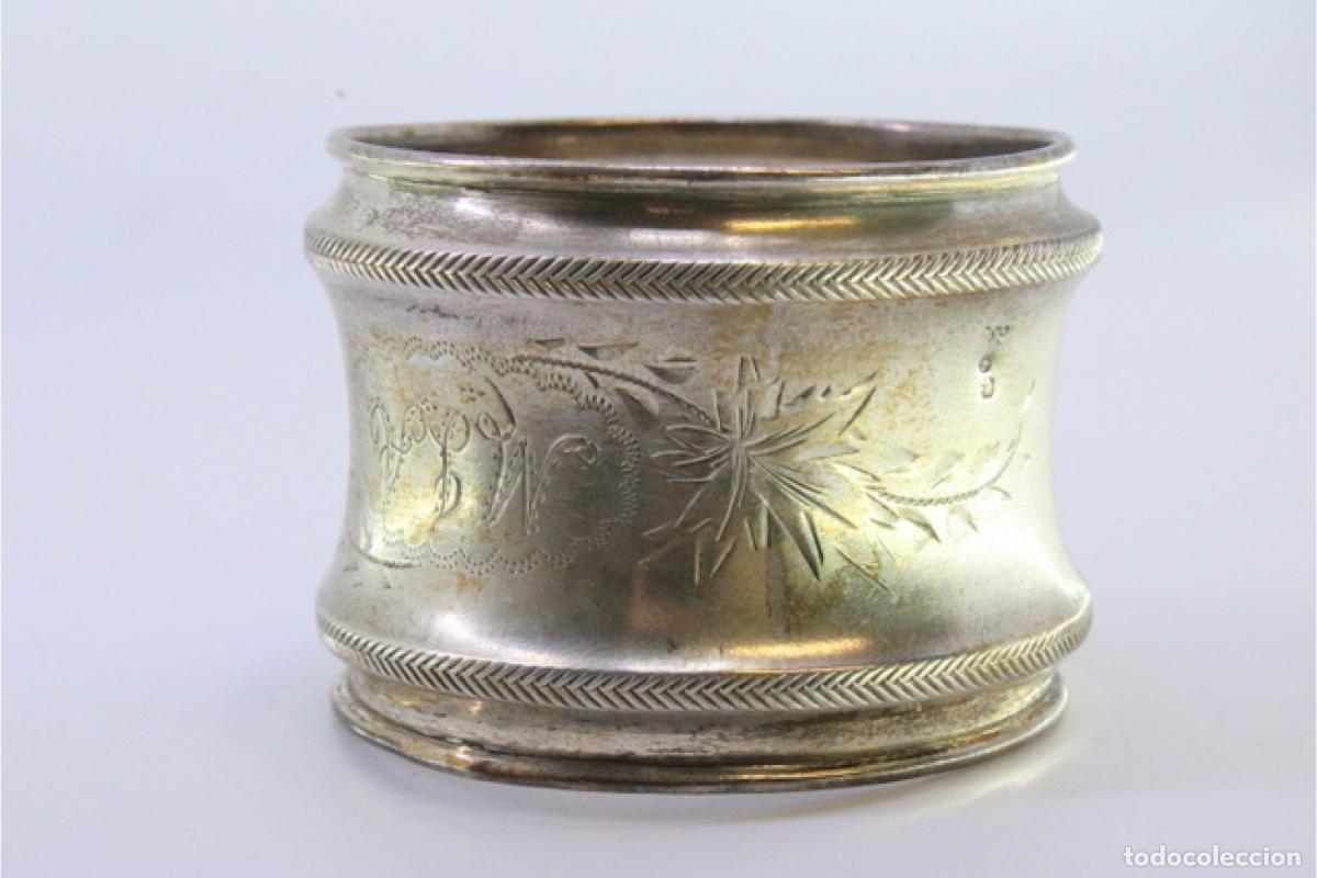 Antig&uuml;edades: Anillo para servilletas de plata - Foto 5