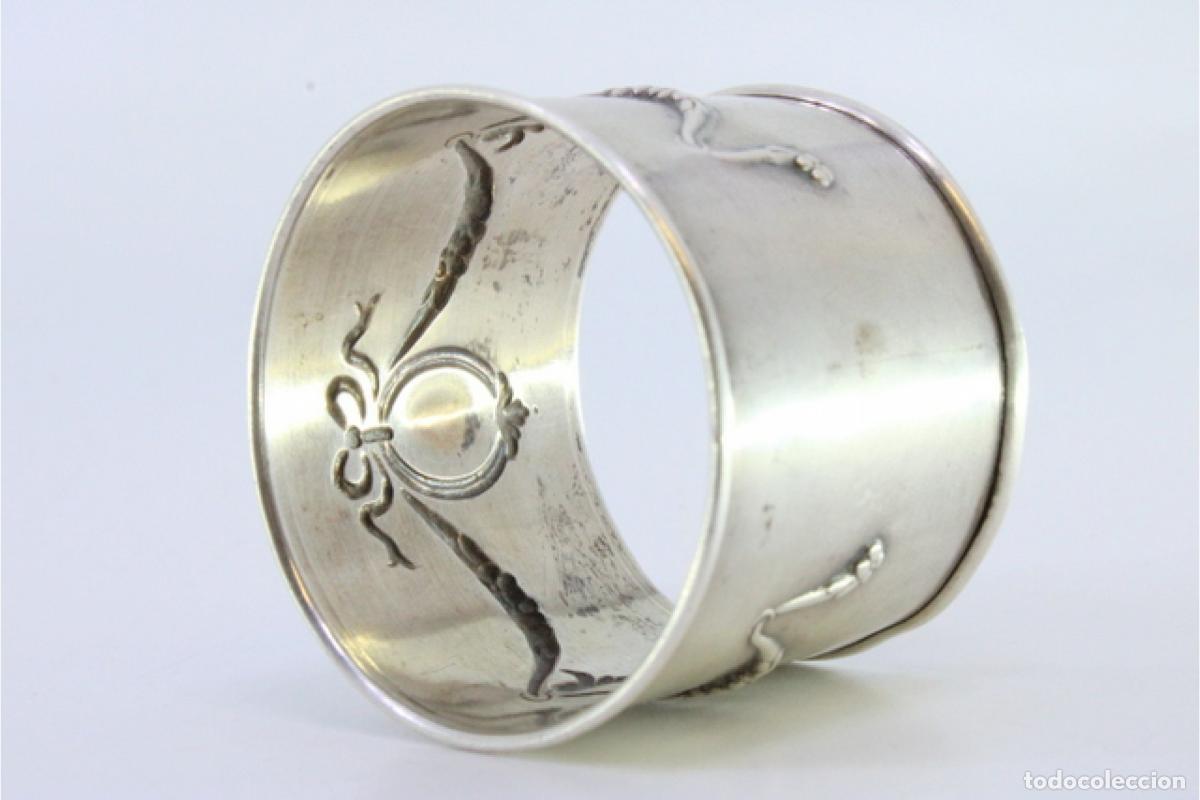 Antig&uuml;edades: Anillo para servilletas de plata - Foto 2