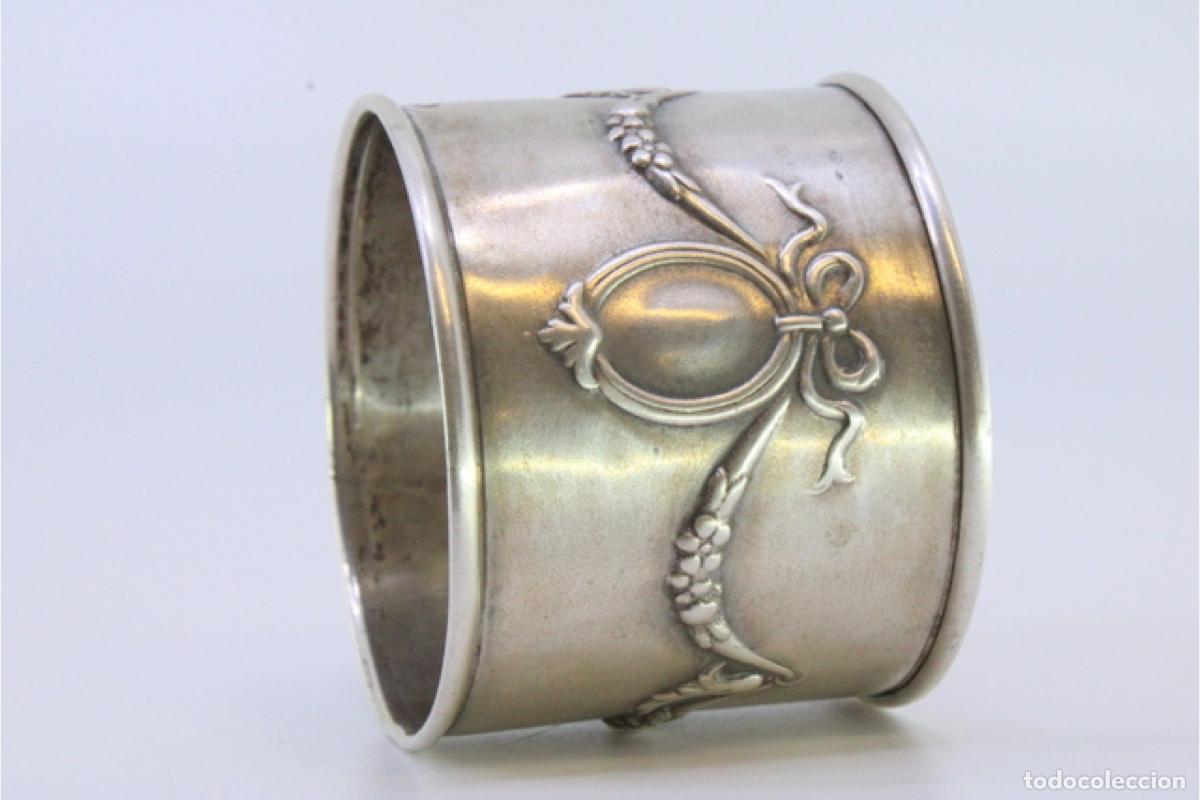 Antig&uuml;edades: Anillo para servilletas de plata - Foto 3