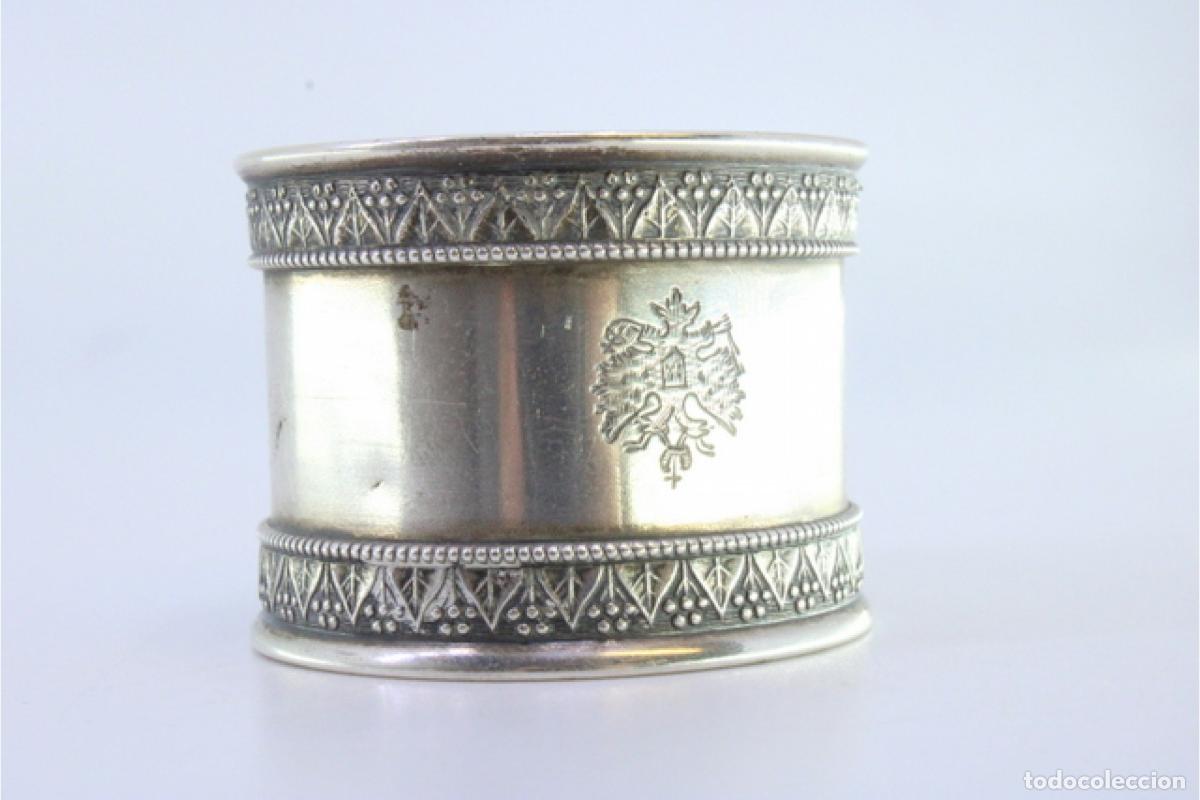 Antig&uuml;edades: Anillo para servilletas de plata - Foto 3