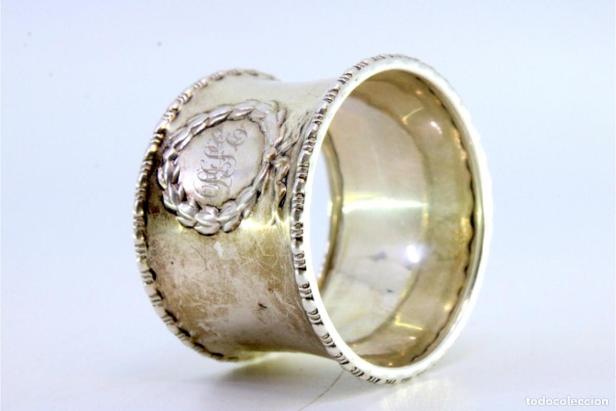 Antig&uuml;edades: Anillo para servilletas de plata - Foto 3