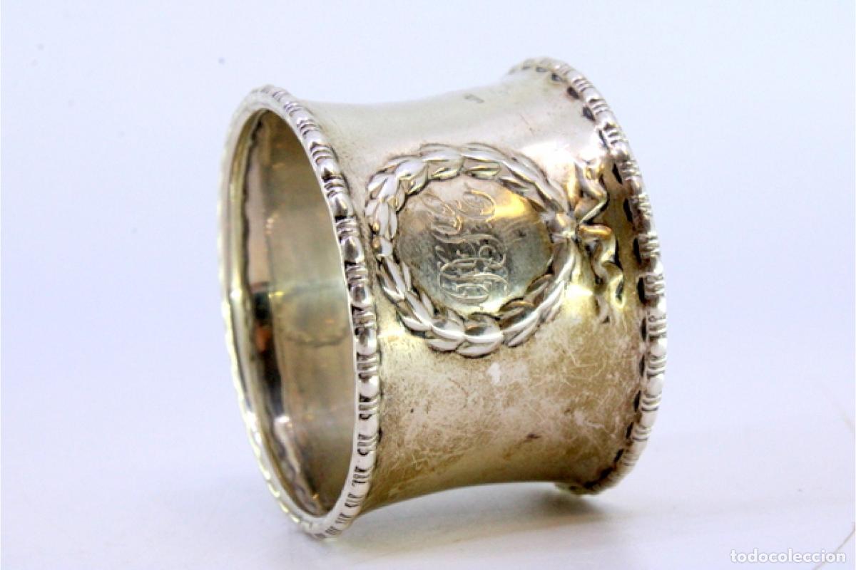 Antig&uuml;edades: Anillo para servilletas de plata - Foto 4
