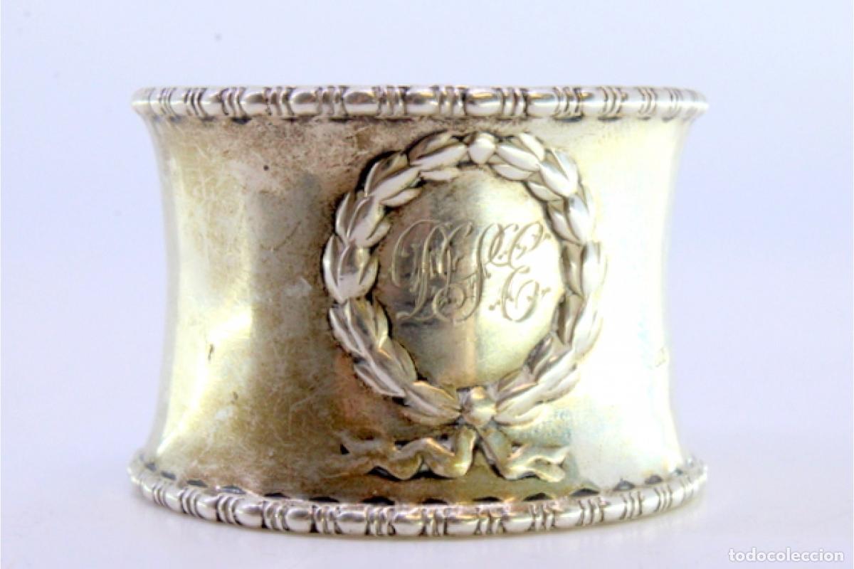 Antig&uuml;edades: Anillo para servilletas de plata - Foto 5