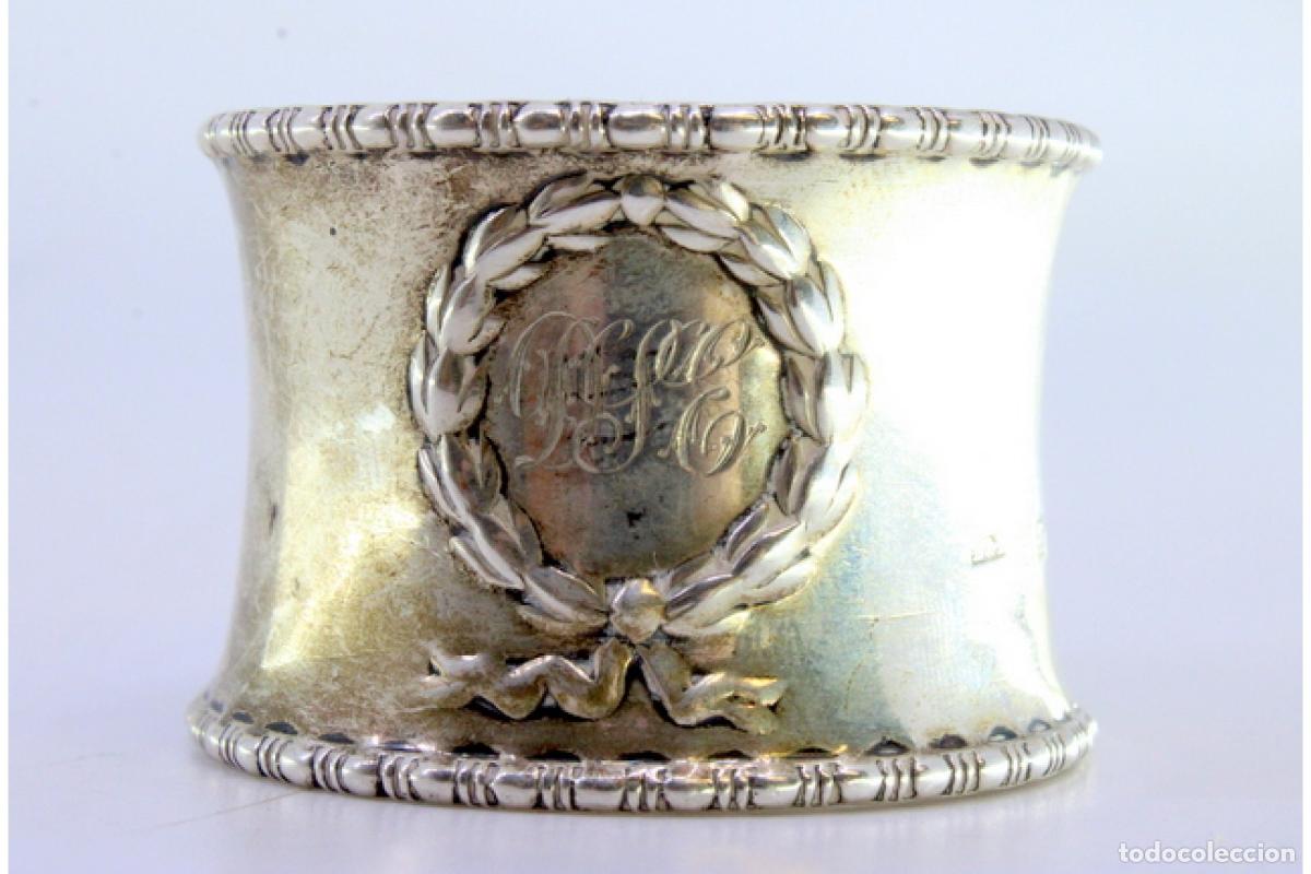 Antig&uuml;edades: Anillo para servilletas de plata - Foto 7