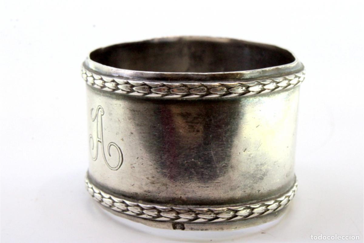 Antig&uuml;edades: Anillo para servilletas de plata - Foto 4