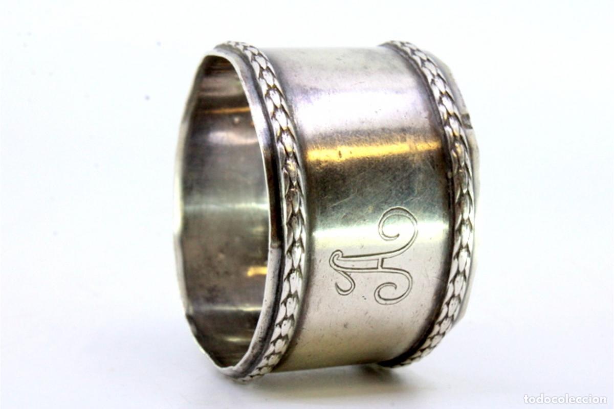 Antig&uuml;edades: Anillo para servilletas de plata - Foto 5