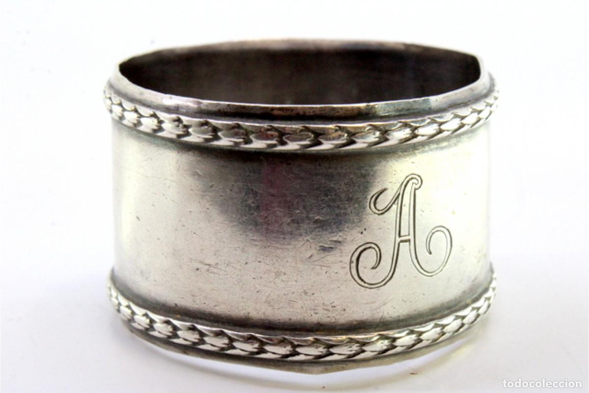 Antig&uuml;edades: Anillo para servilletas de plata - Foto 6