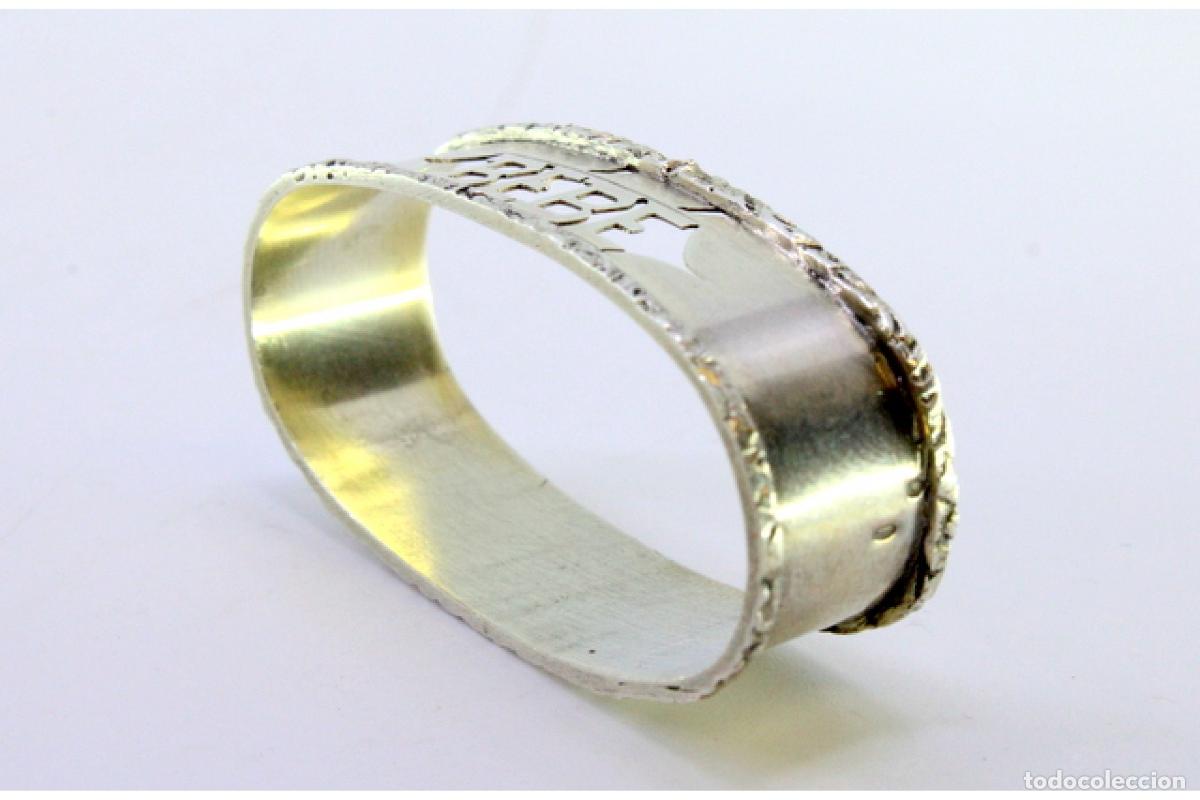 Antig&uuml;edades: Anillo para servilletas de plata - Foto 2