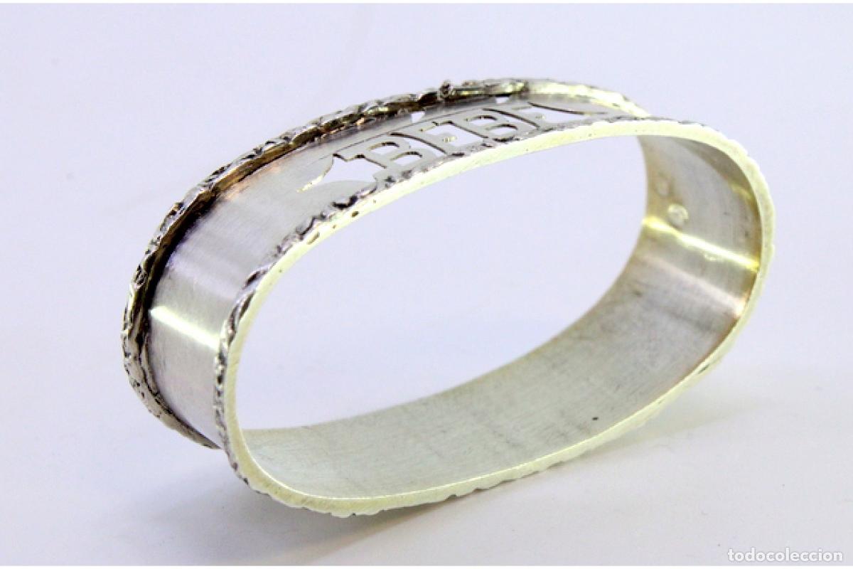 Antig&uuml;edades: Anillo para servilletas de plata - Foto 4