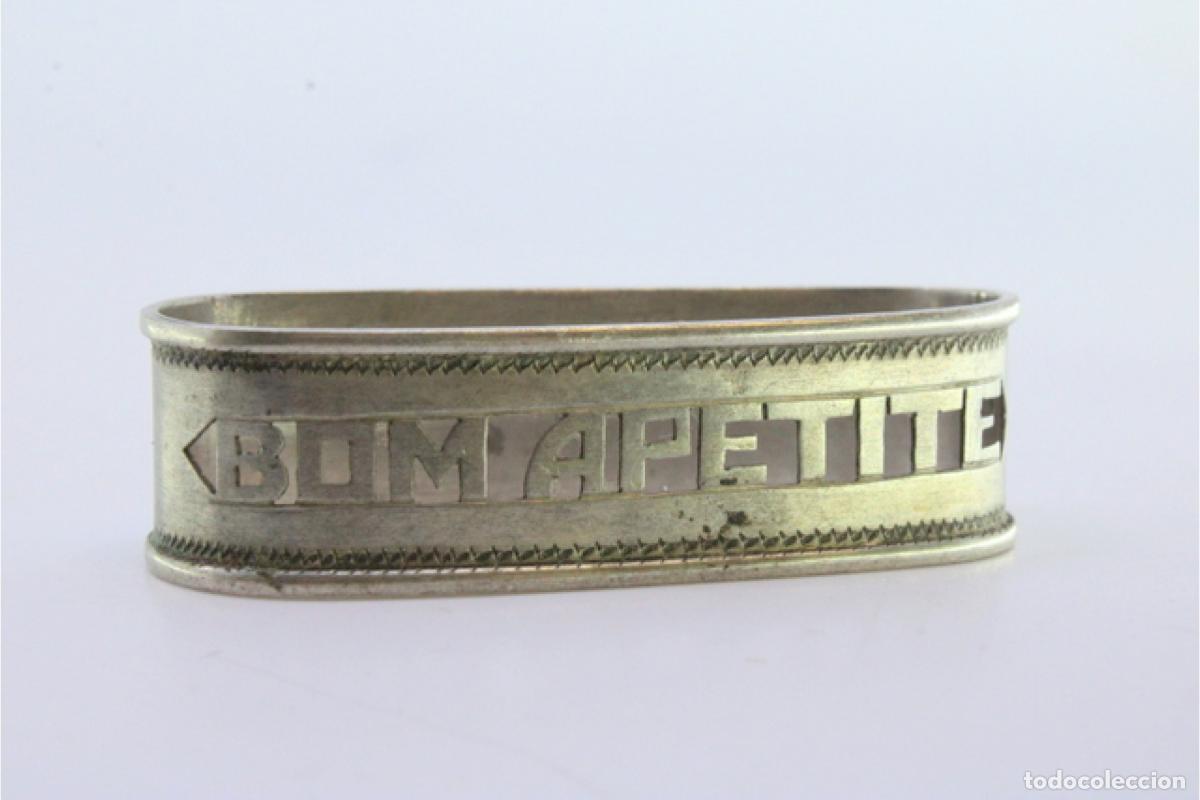 Antig&uuml;edades: Anillo para servilletas de plata - Foto 3