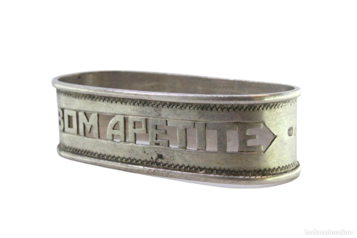Antig&uuml;edades: Anillo para servilletas de plata - Foto 1
