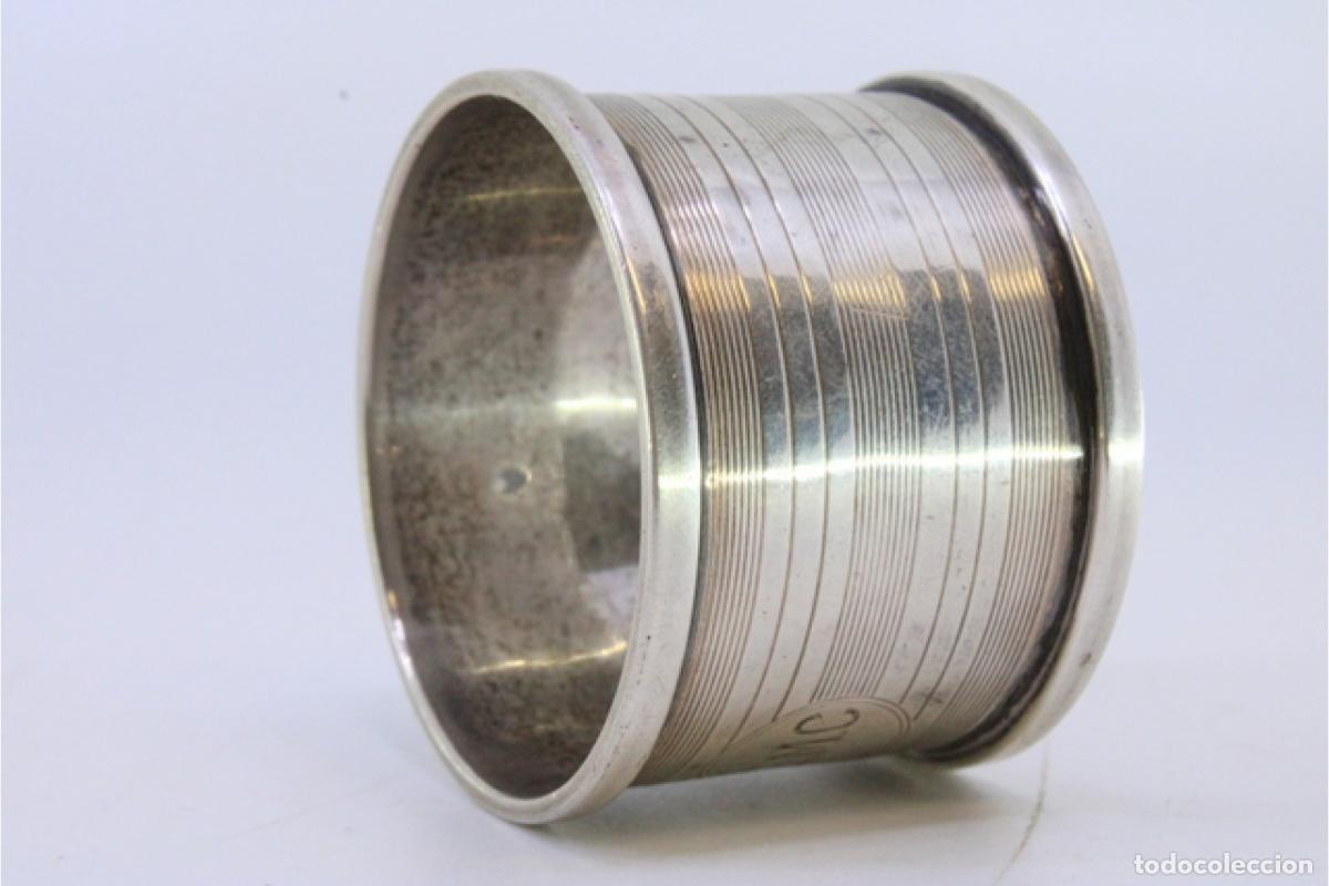 Antig&uuml;edades: Anillo para servilletas de plata - Foto 2