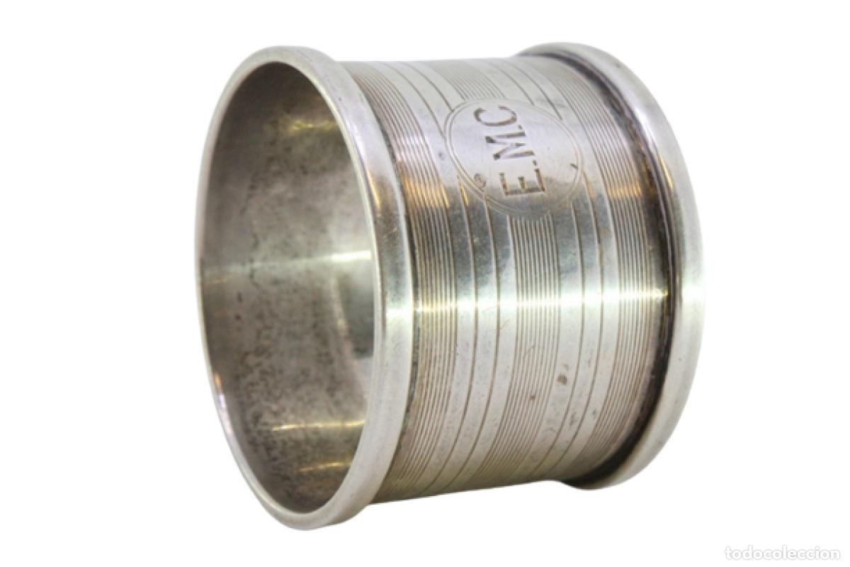 Antig&uuml;edades: Anillo para servilletas de plata - Foto 1