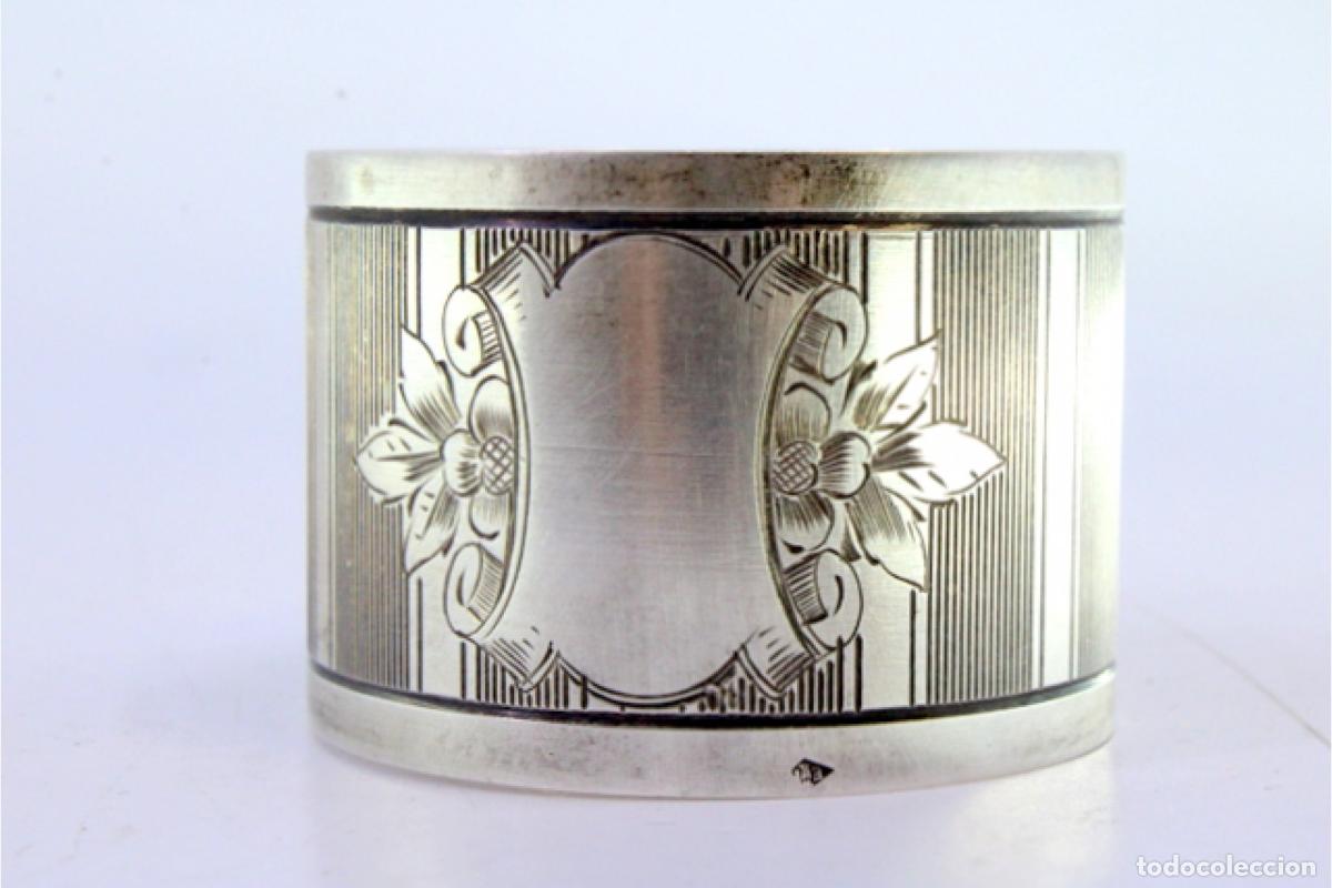Antig&uuml;edades: Anillo para servilletas de plata - Foto 2