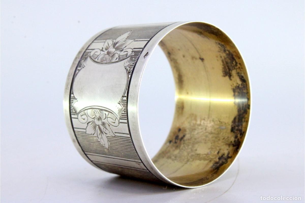 Antig&uuml;edades: Anillo para servilletas de plata - Foto 3