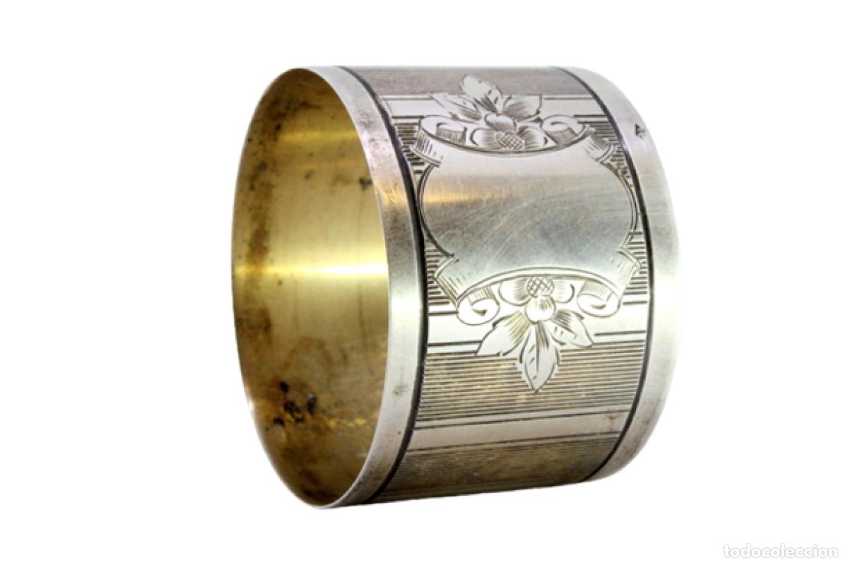 Antig&uuml;edades: Anillo para servilletas de plata - Foto 1