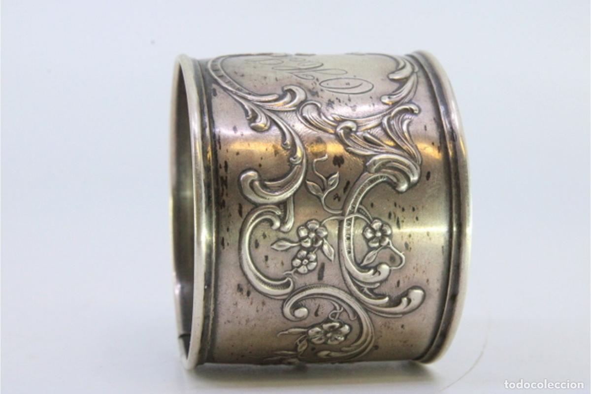 Antig&uuml;edades: Anillo para servilletas de plata - Foto 2
