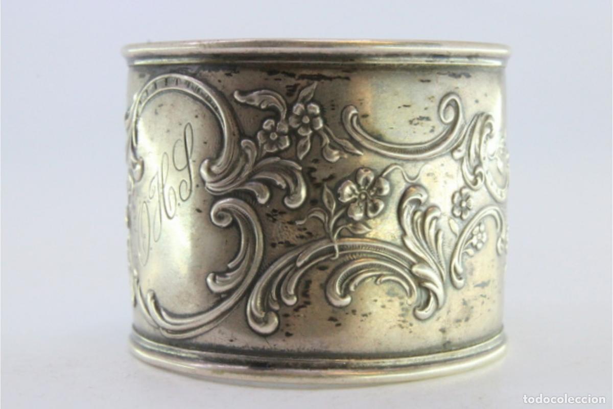 Antig&uuml;edades: Anillo para servilletas de plata - Foto 4