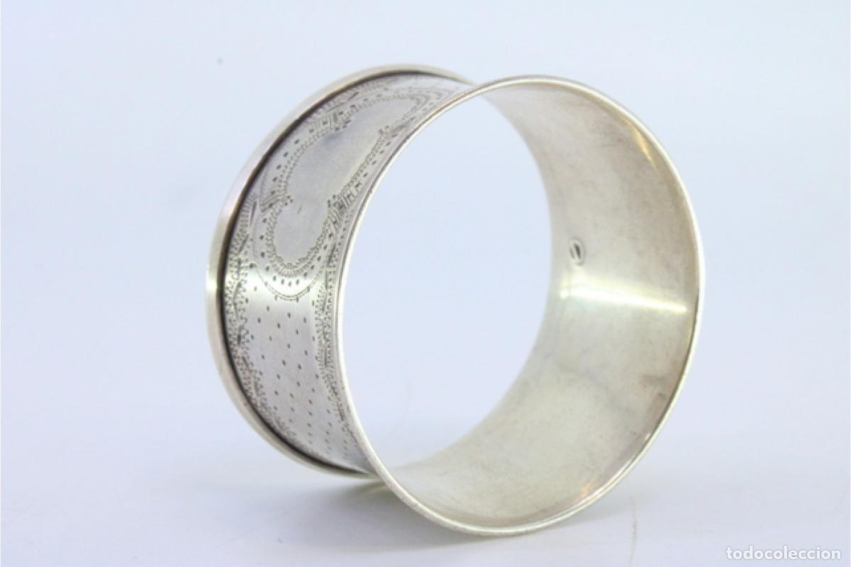 Antig&uuml;edades: Anillo para servilletas de plata - Foto 3