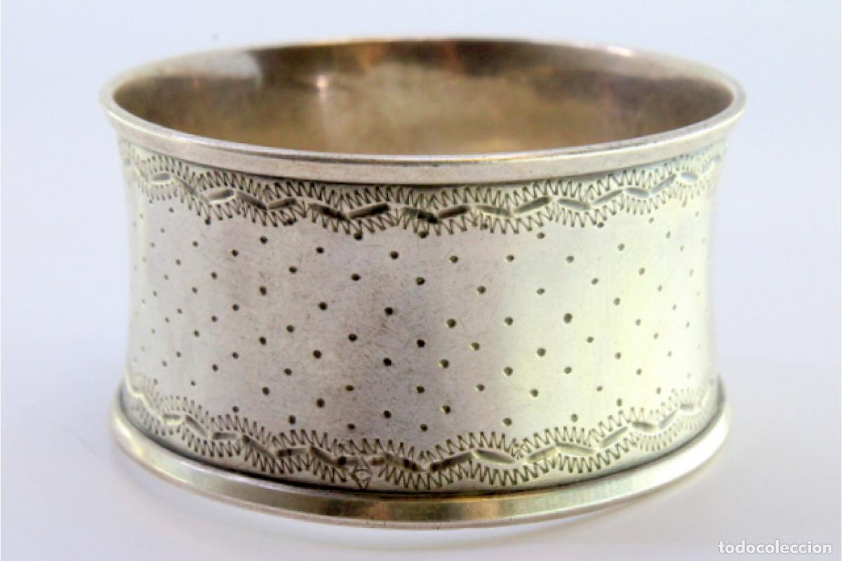 Antig&uuml;edades: Anillo para servilletas de plata - Foto 4