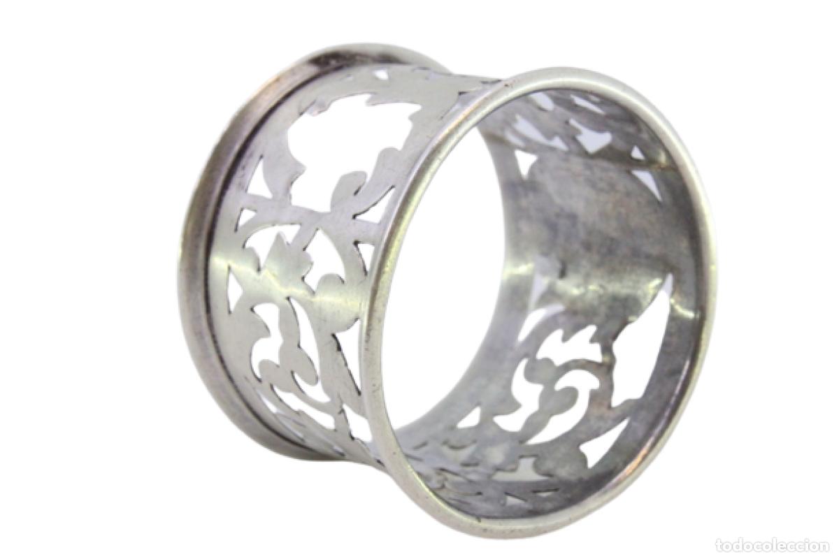 Antig&uuml;edades: Anillo para servilletas de plata - Foto 1