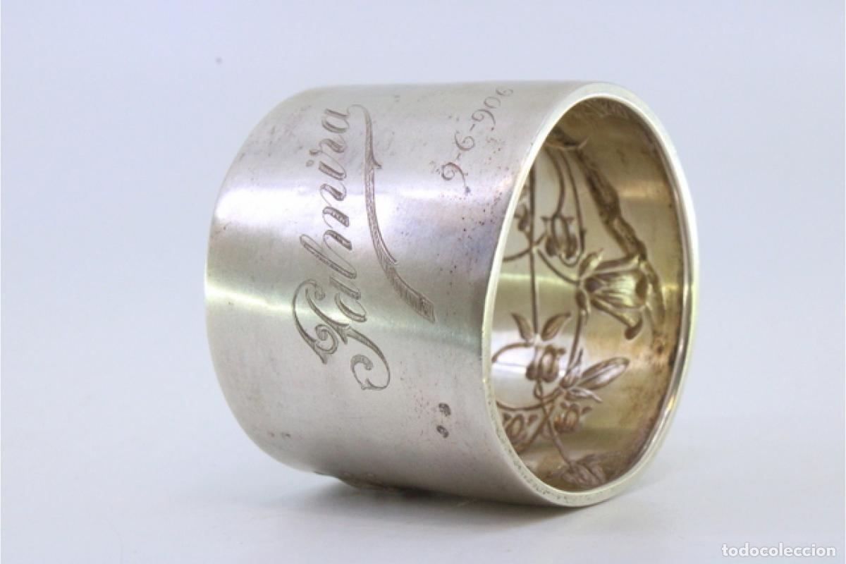 Antig&uuml;edades: Anillo para servilletas de plata - Foto 4