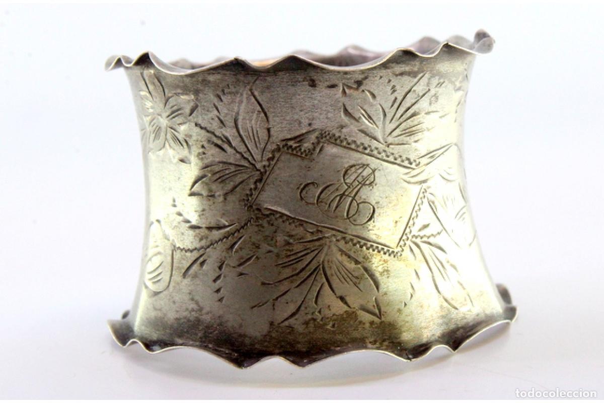 Antig&uuml;edades: Anillo para servilletas de plata - Foto 3