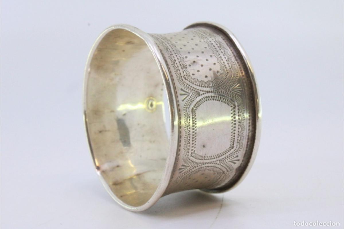 Antig&uuml;edades: Anillo para servilletas de plata - Foto 2